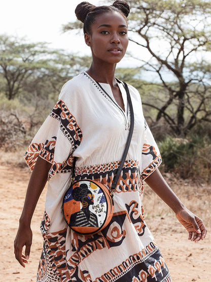 Afroyla "Sanaa" Salt Pop Circle Crossbody Bag