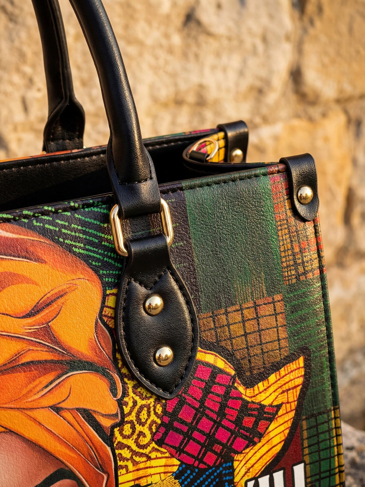 Afroyla "Thundara" Leather Handbag