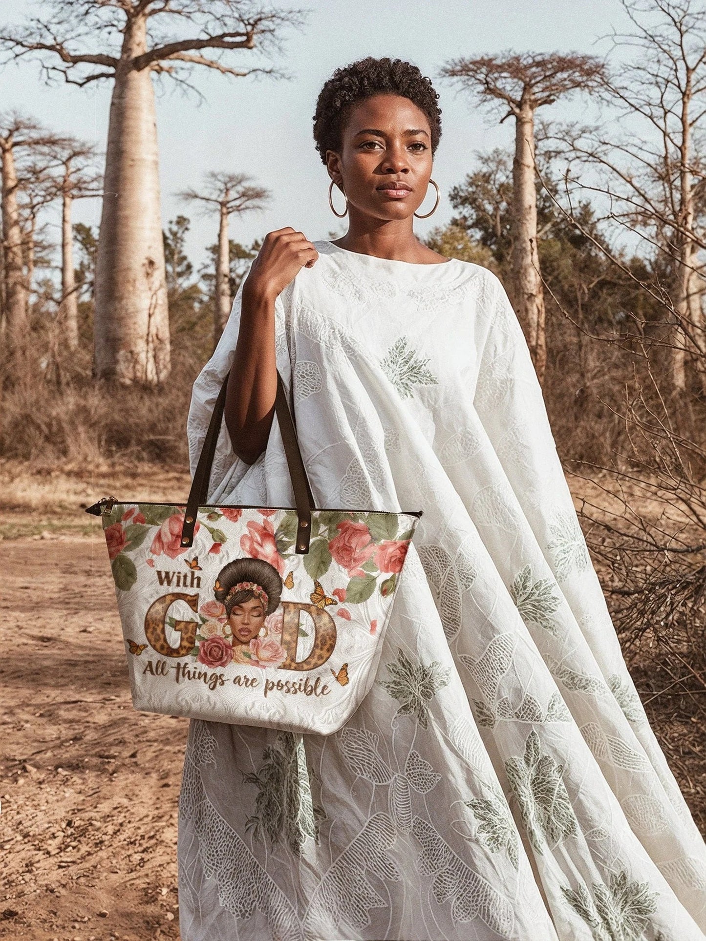 Afroyla "Zanira" Leather Tote Bag