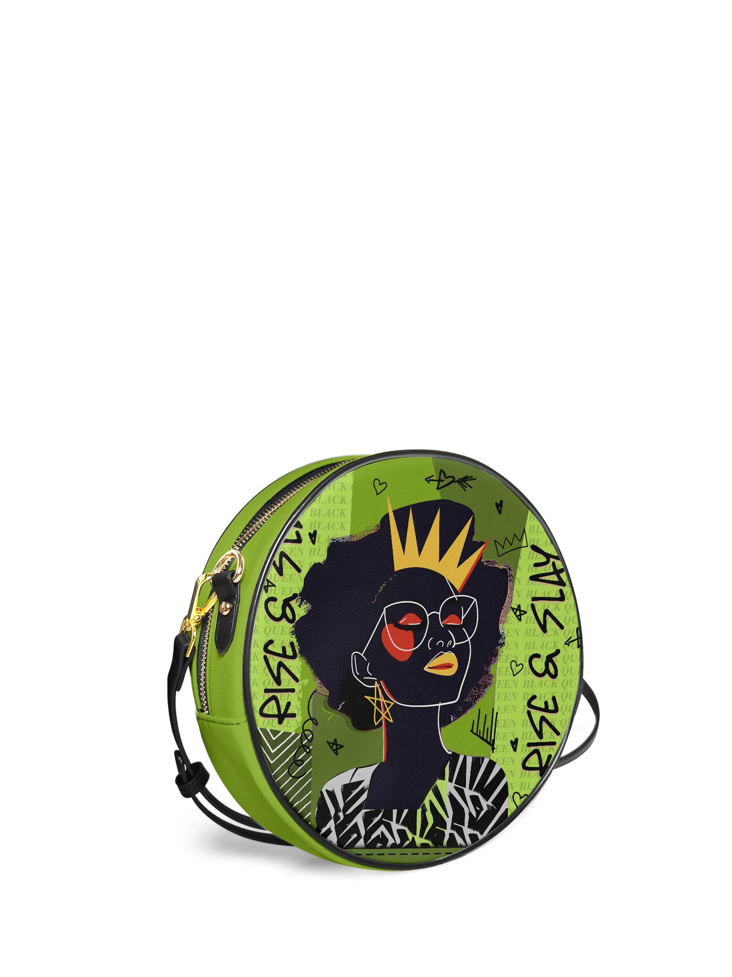 Afroyla "Aina" Lime Pop Circle Crossbody Bag