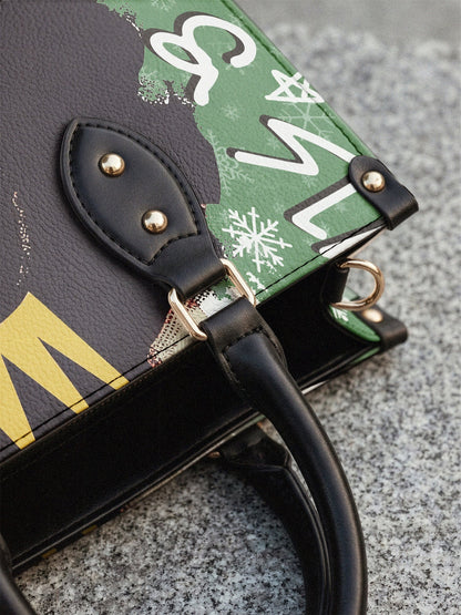 Afroyla "Aina" Lime Pop Xmas Leather Handbag
