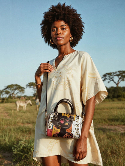 Afroyla "Aina" Coconut White Mini Satchel