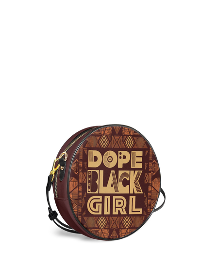Afroyla "Dope Black Girl" Circle Crossbody Bag
