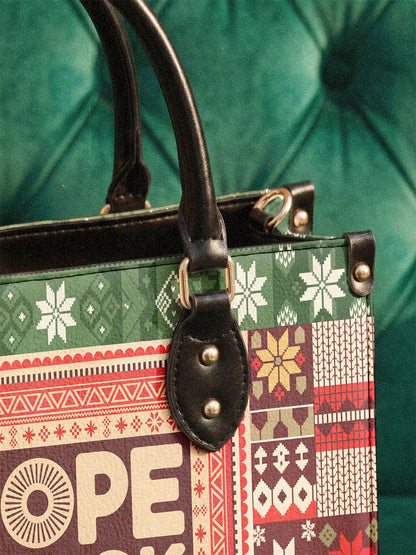 Afroyla "Dope Black Wife" Frosted Pine Leather Handbag
