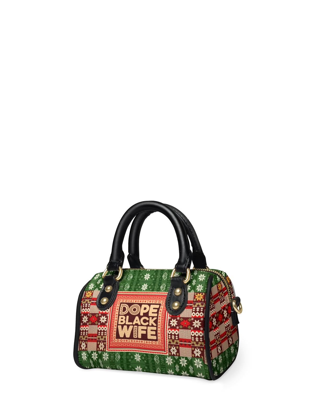 Afroyla "Dope Black Wife" Frosted Pine Mini Satchel