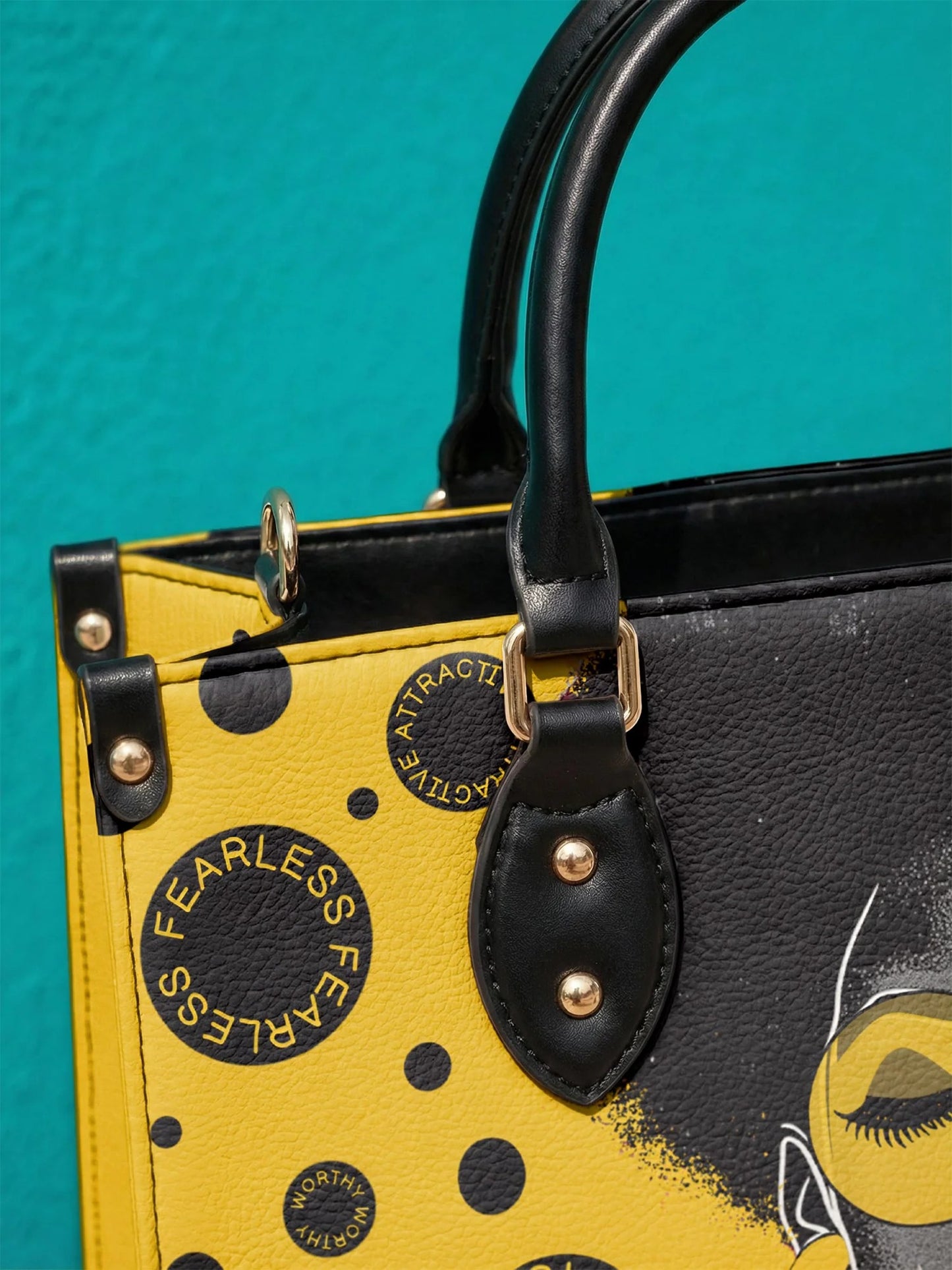 Afroyla "Fahari" Marigold Pop Leather Handbag
