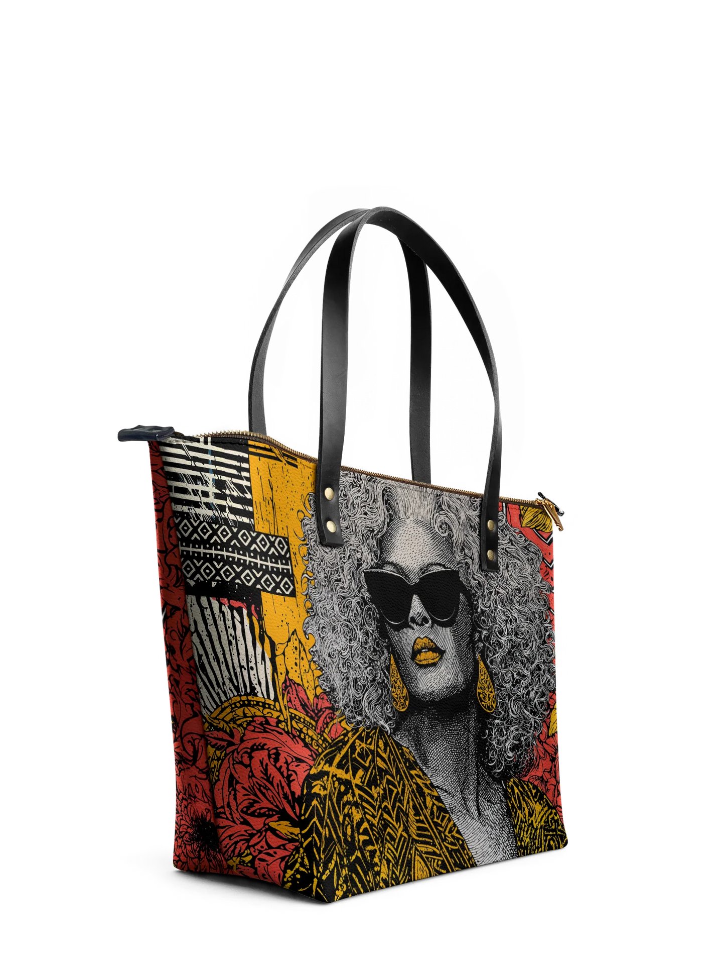 Afroyla "Nandeka" Leather Tote Bag