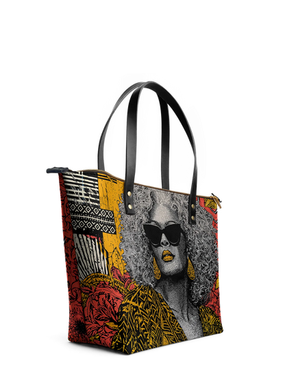 Afroyla "Nandeka" Leather Tote Bag
