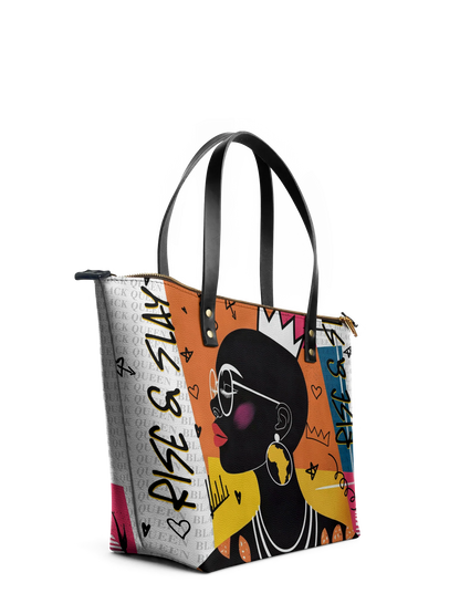 Afroyla "Baridi" Leather Tote Bag