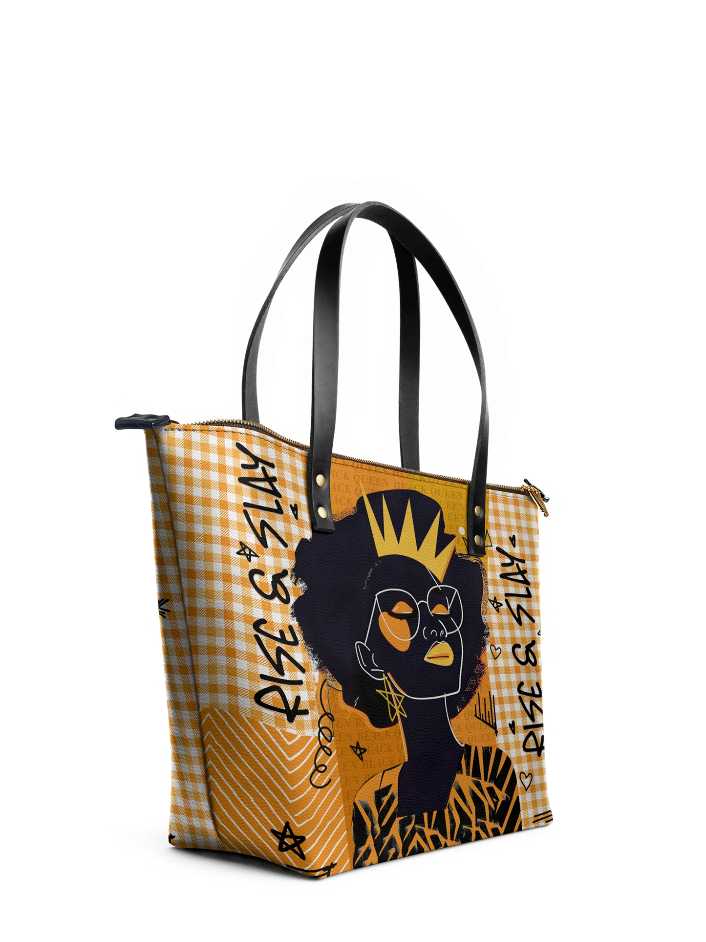 Afroyla "Aina" Honeycomb Leather Tote Bag