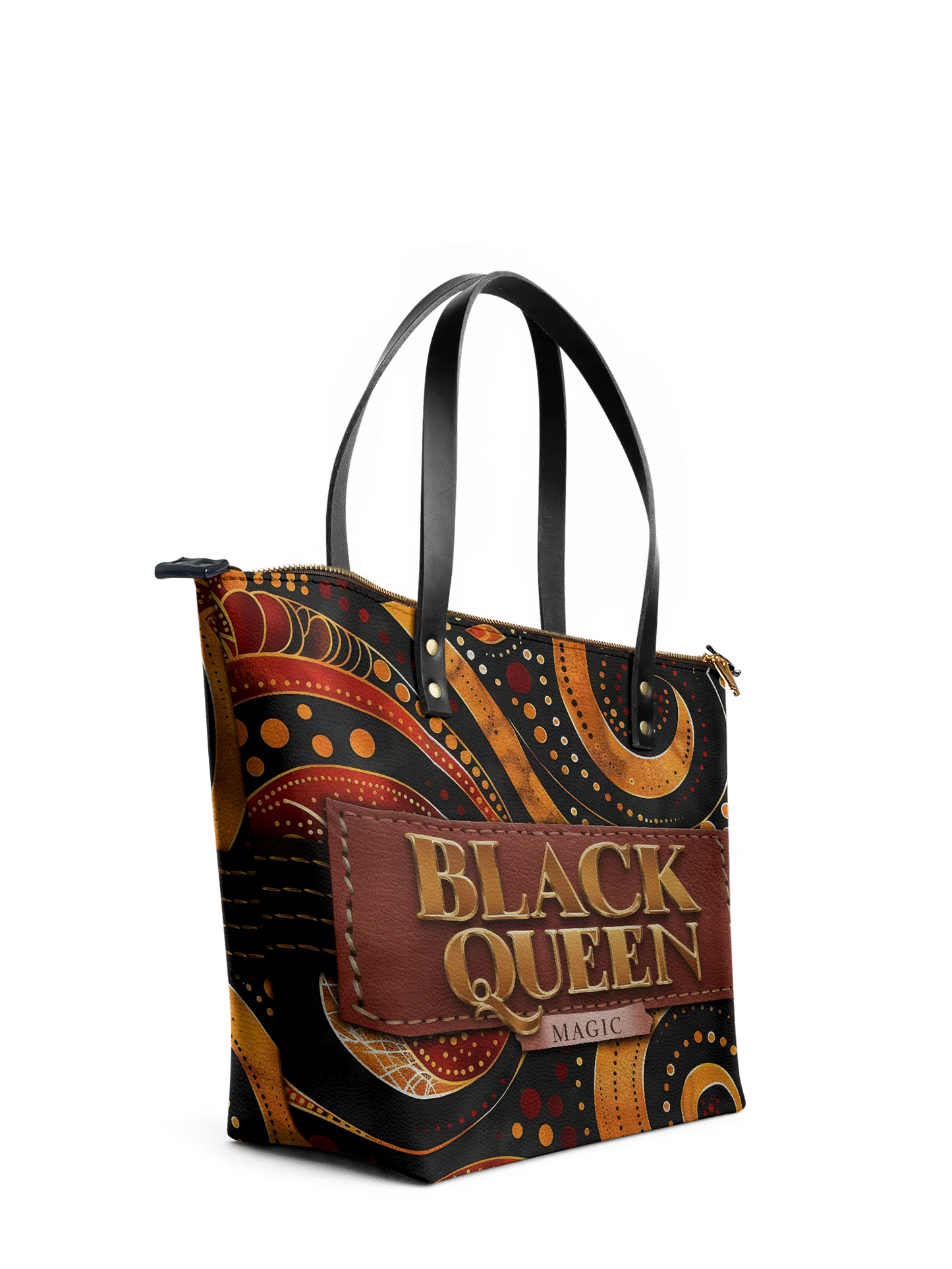 Afroyla "Makeda" Leather Tote Bag