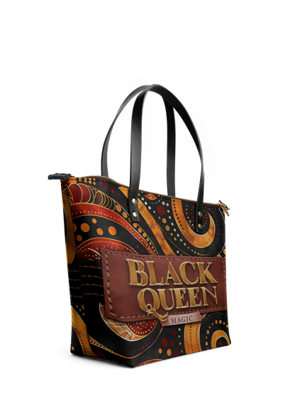 Afroyla "Makeda" Leather Tote Bag