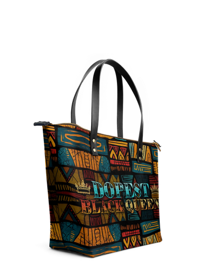 Afroyla "Dopeya" Leather Tote Bag