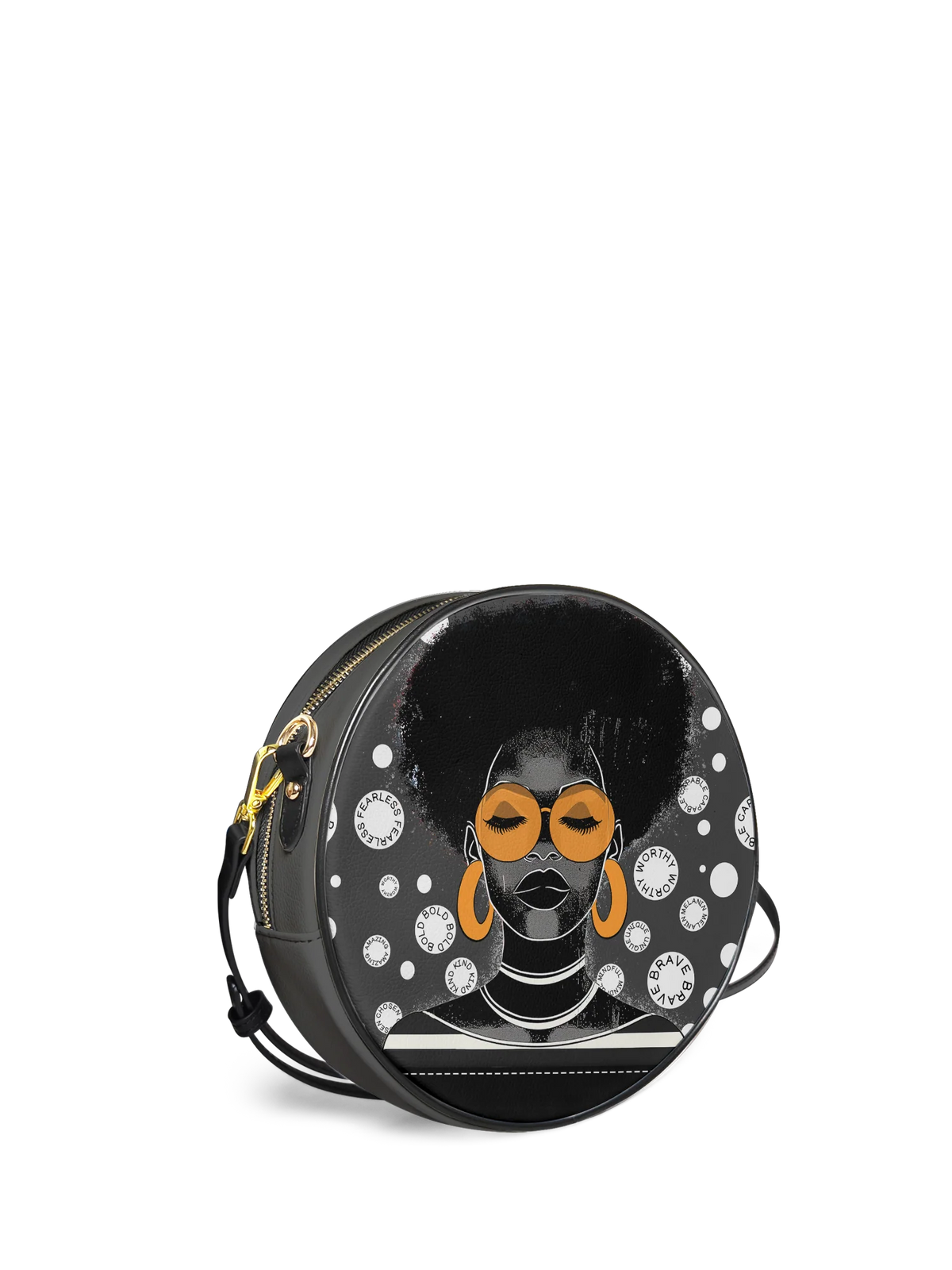 Afroyla "Fahari" Monochrome Circle Crossbody Bag