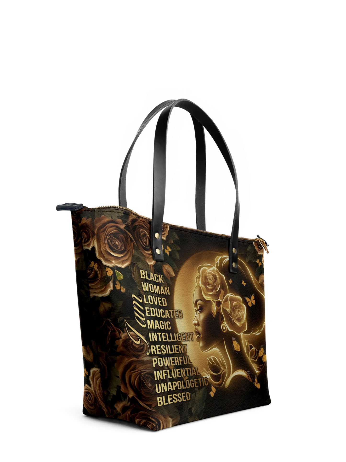 Afroyla "Lumina" Leather Tote Bag