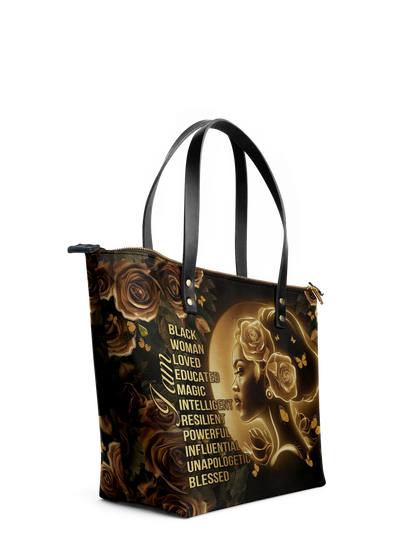 Afroyla "Lumina" Leather Tote Bag