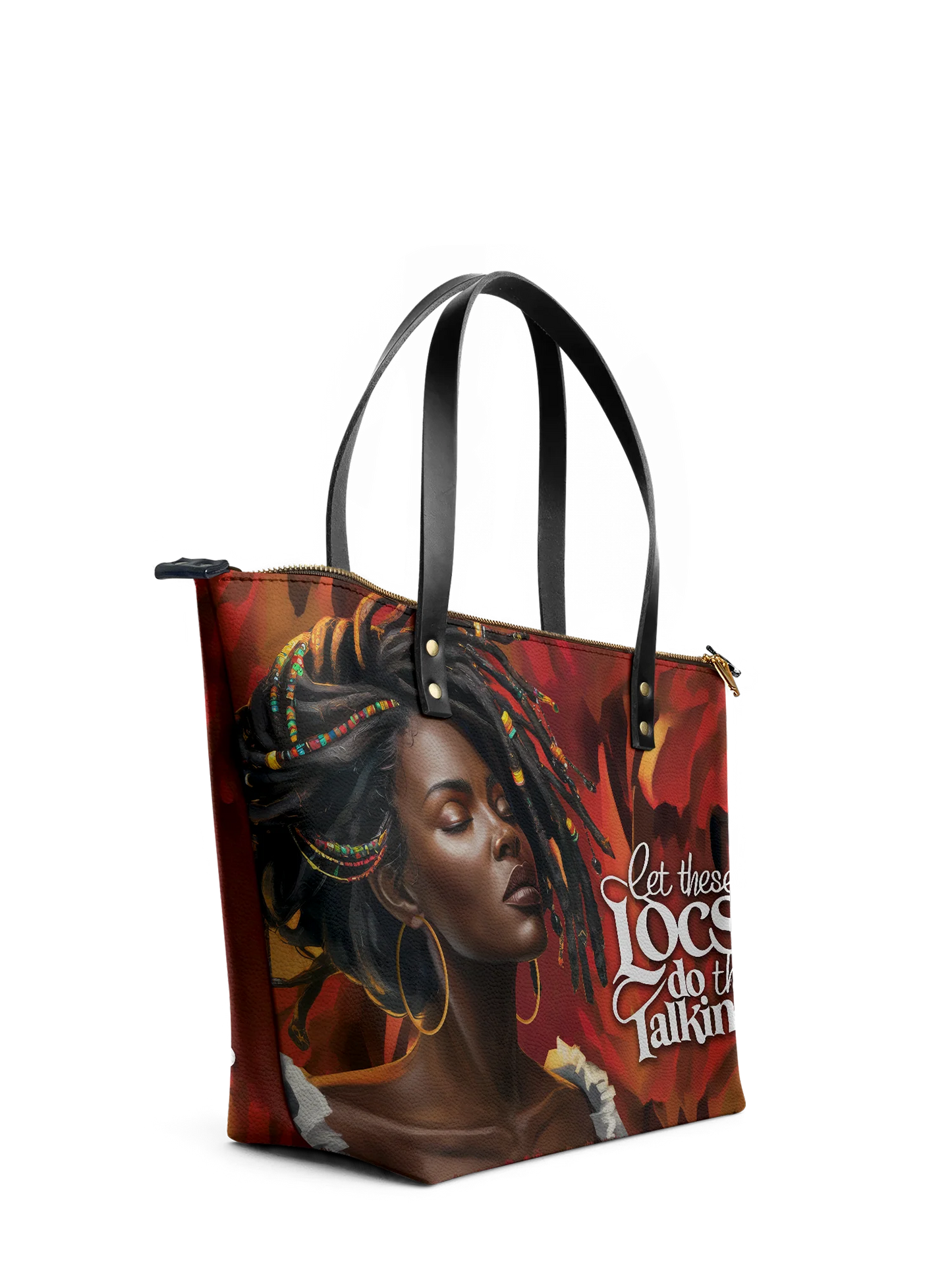 Afroyla "Locella" Leather Tote Bag