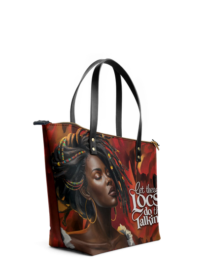 Afroyla "Locella" Leather Tote Bag