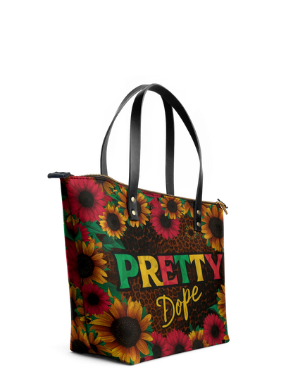 Afroyla "Solya" Leather Tote Bag