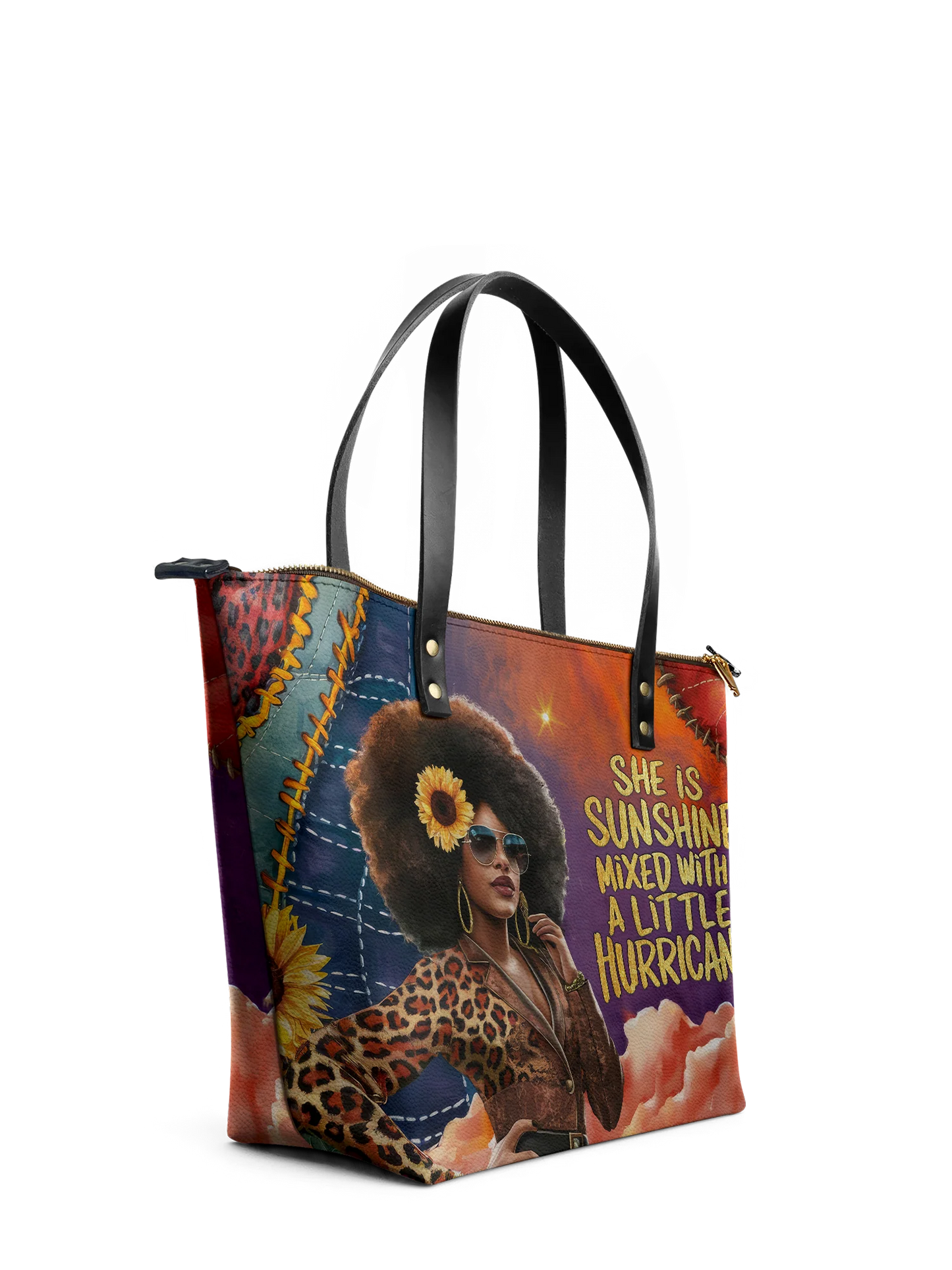 Afroyla "Huriya" Leather Tote Bag