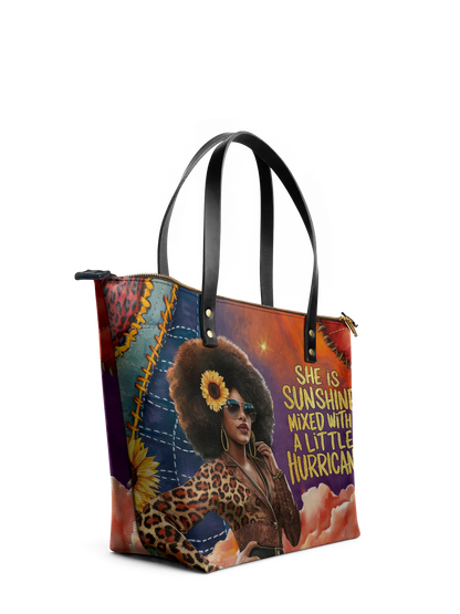 Afroyla "Huriya" Leather Tote Bag