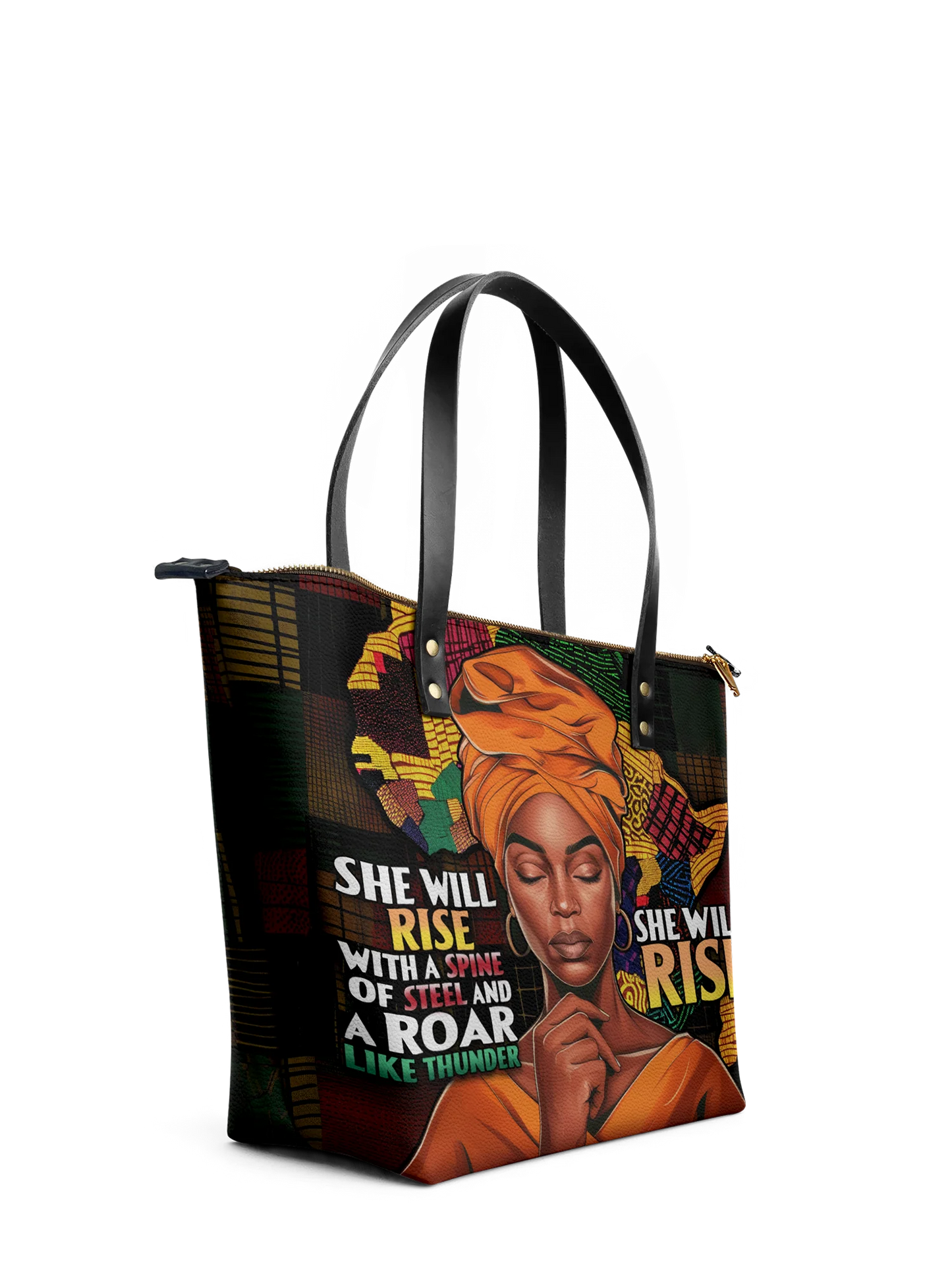 Afroyla "Thundara" Leather Tote Bag