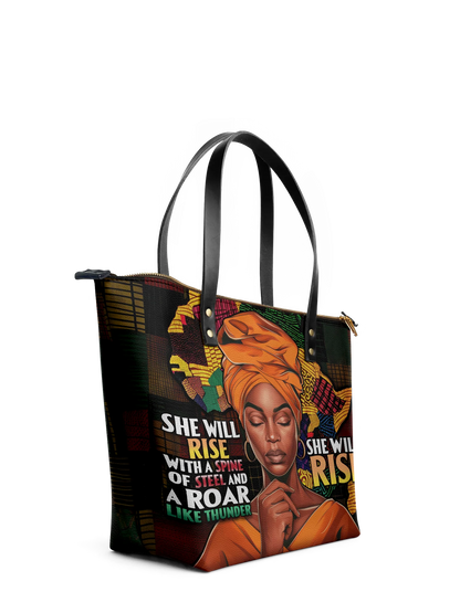 Afroyla "Thundara" Leather Tote Bag