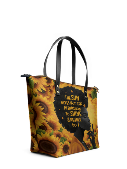 Afroyla "Sunaya" Leather Tote Bag