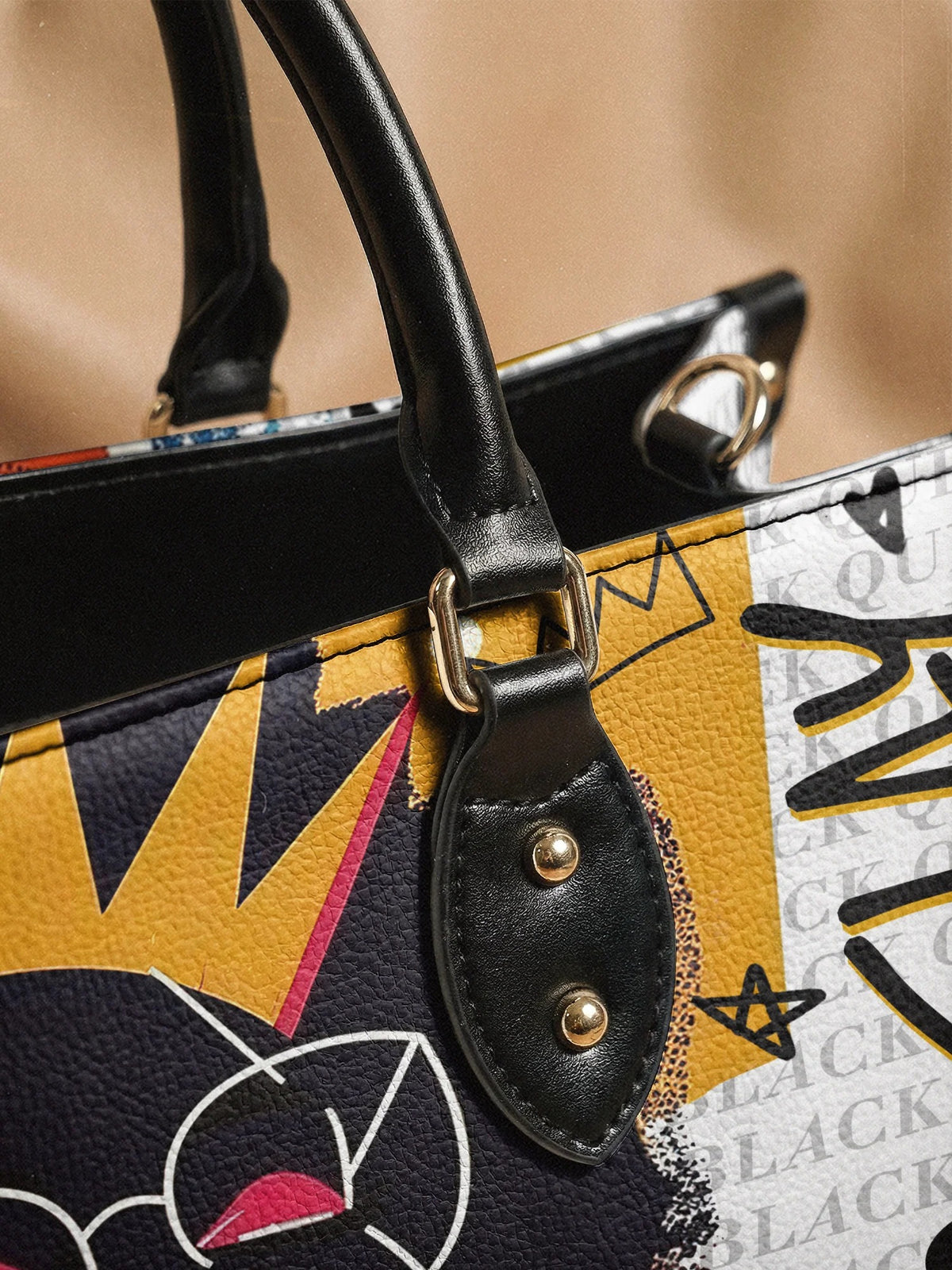 Afroyla "Aina" Coconut White Leather Handbag
