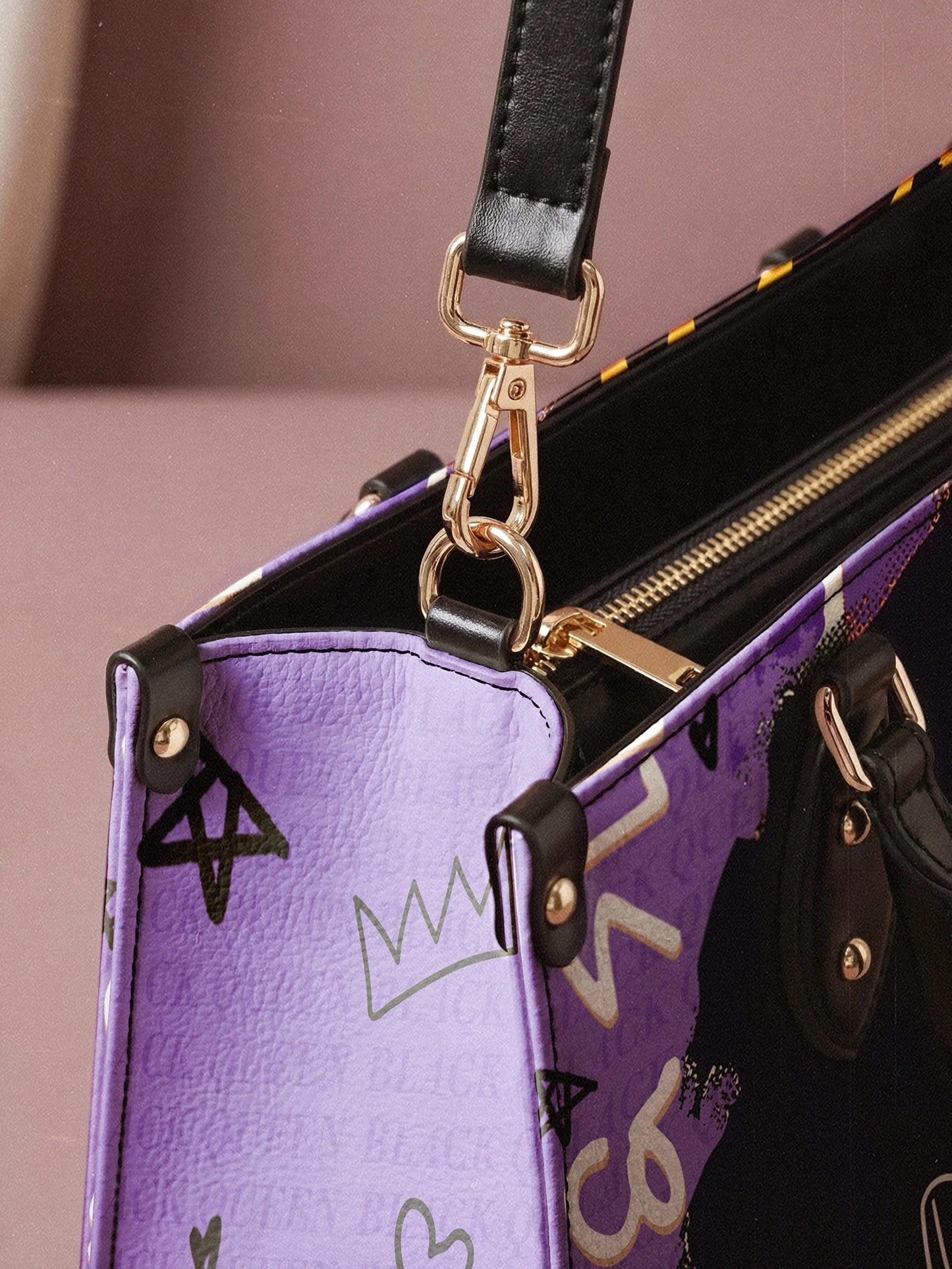 Afroyla "Aina" Grape Soda Leather Handbag