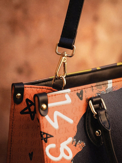 Afroyla "Aina" Orange Sorbet Leather Handbag