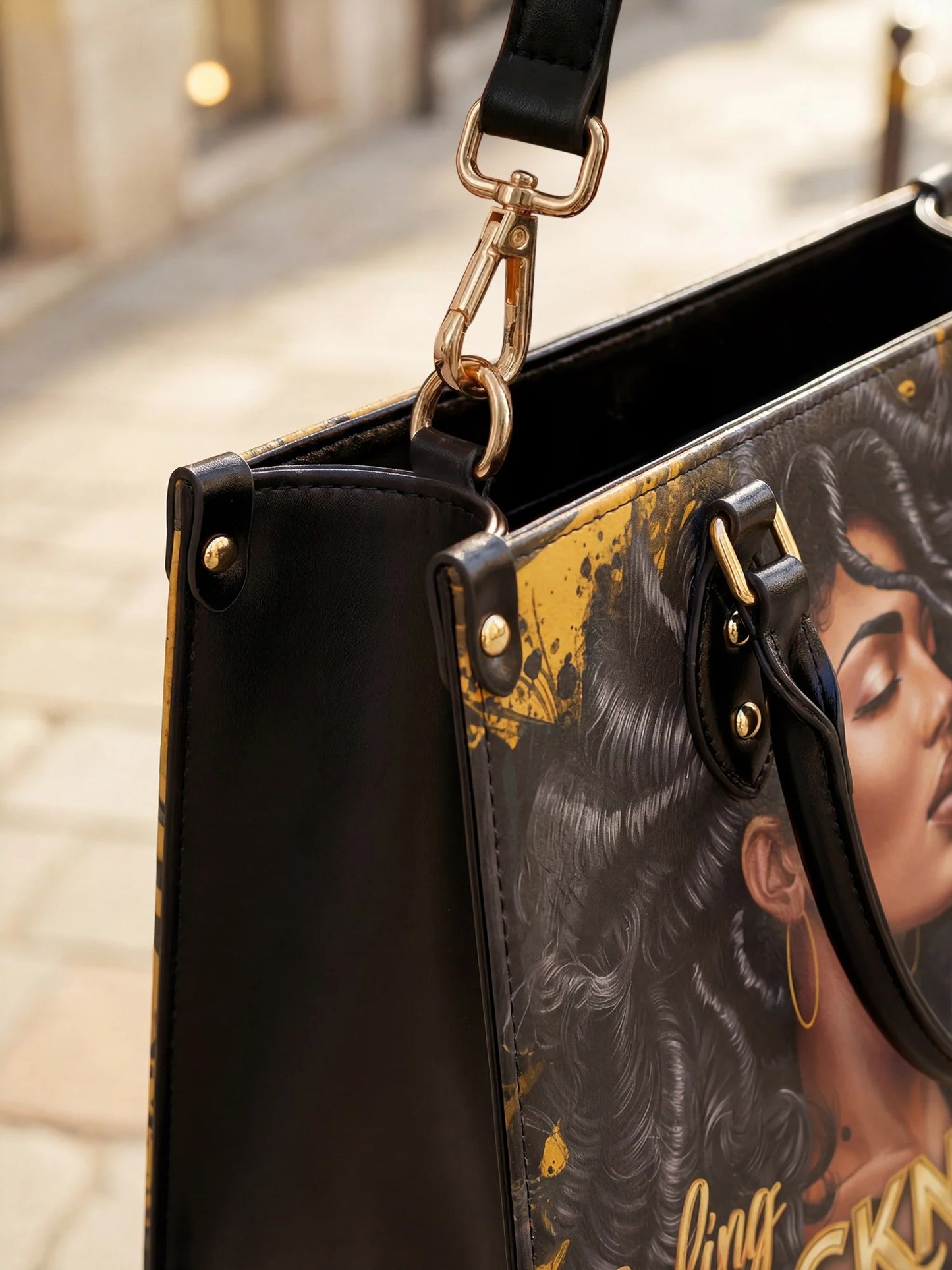 Afroyla "Blacknificent" Leather Handbag