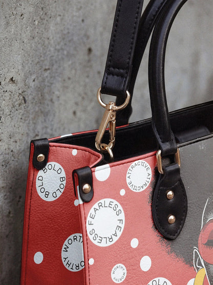 Afroyla "Fahari" Strawberry Pop Leather Handbag