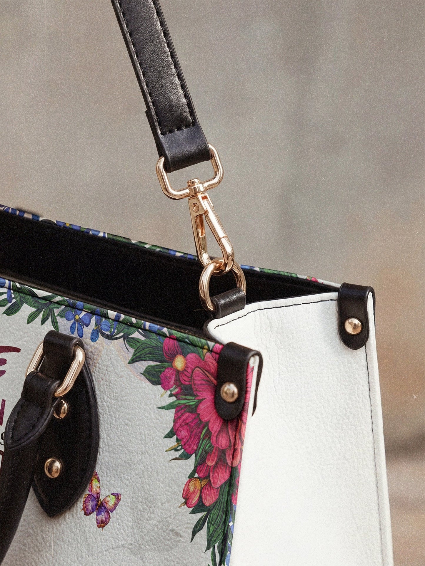 Afroyla "Imani" Dove White Leather Handbag