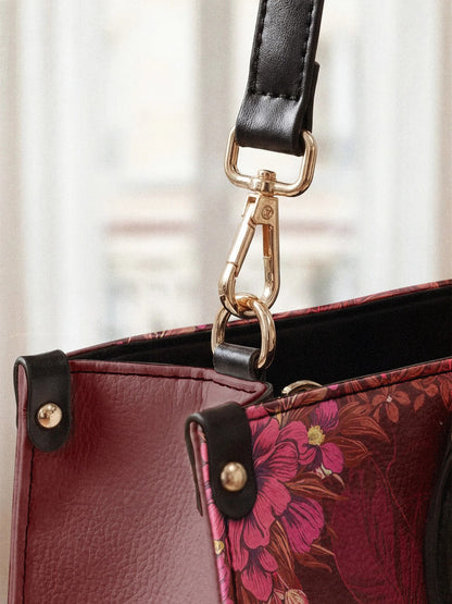 Afroyla "Imani" Pomegranate Red Leather Handbag