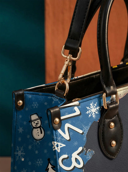 Afroyla "Aina" Blueberry Snow Leather Handbag