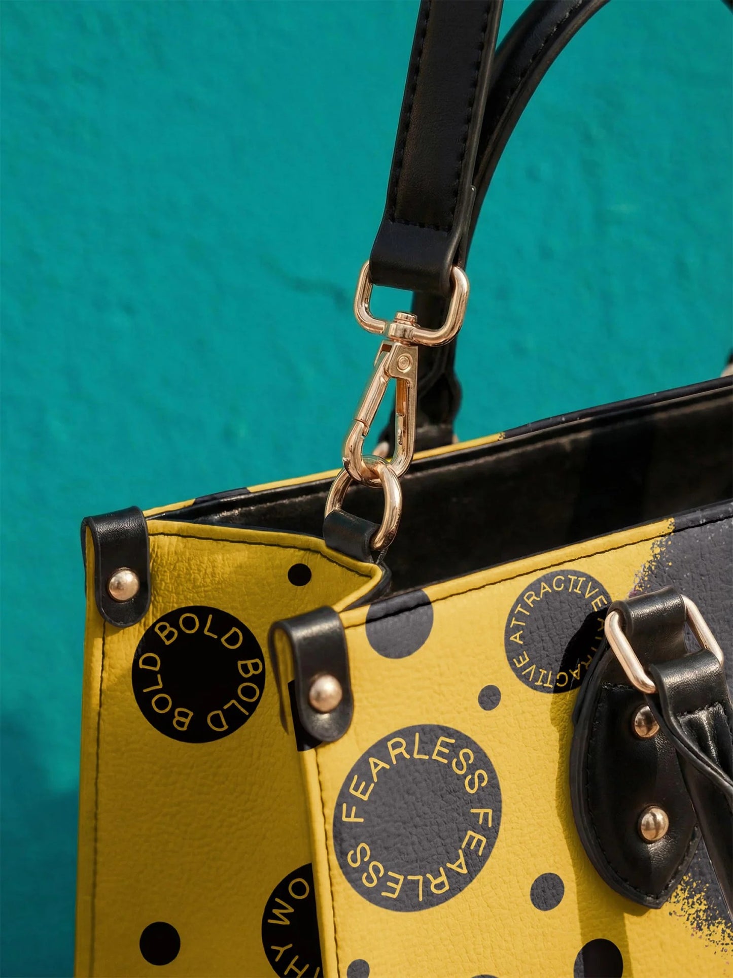 Afroyla "Fahari" Marigold Pop Leather Handbag