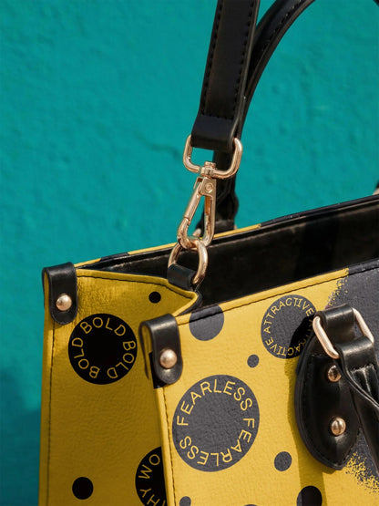 Afroyla "Fahari" Marigold Pop Leather Handbag