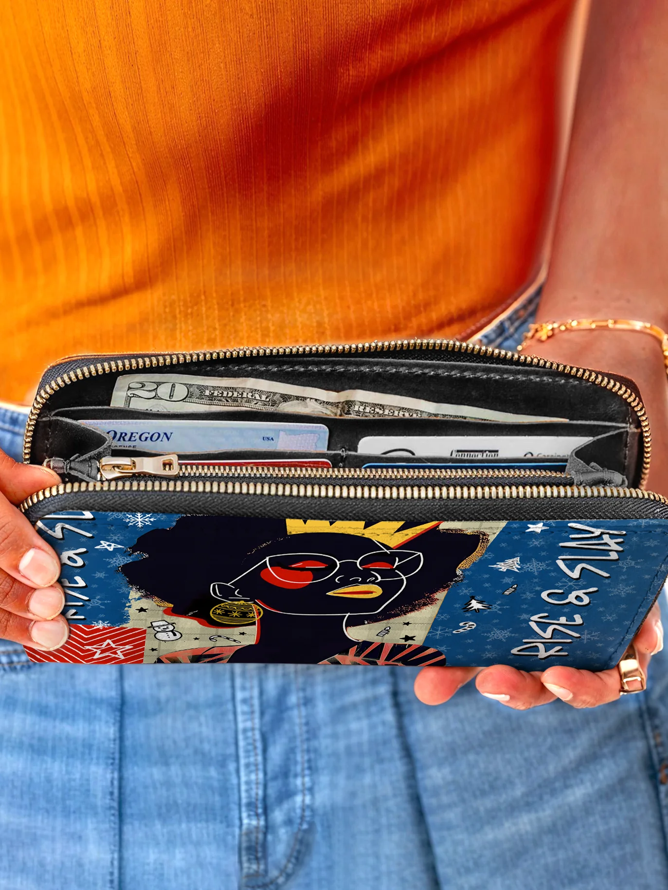 Afroyla "Aina" Blueberry Snow Wallet
