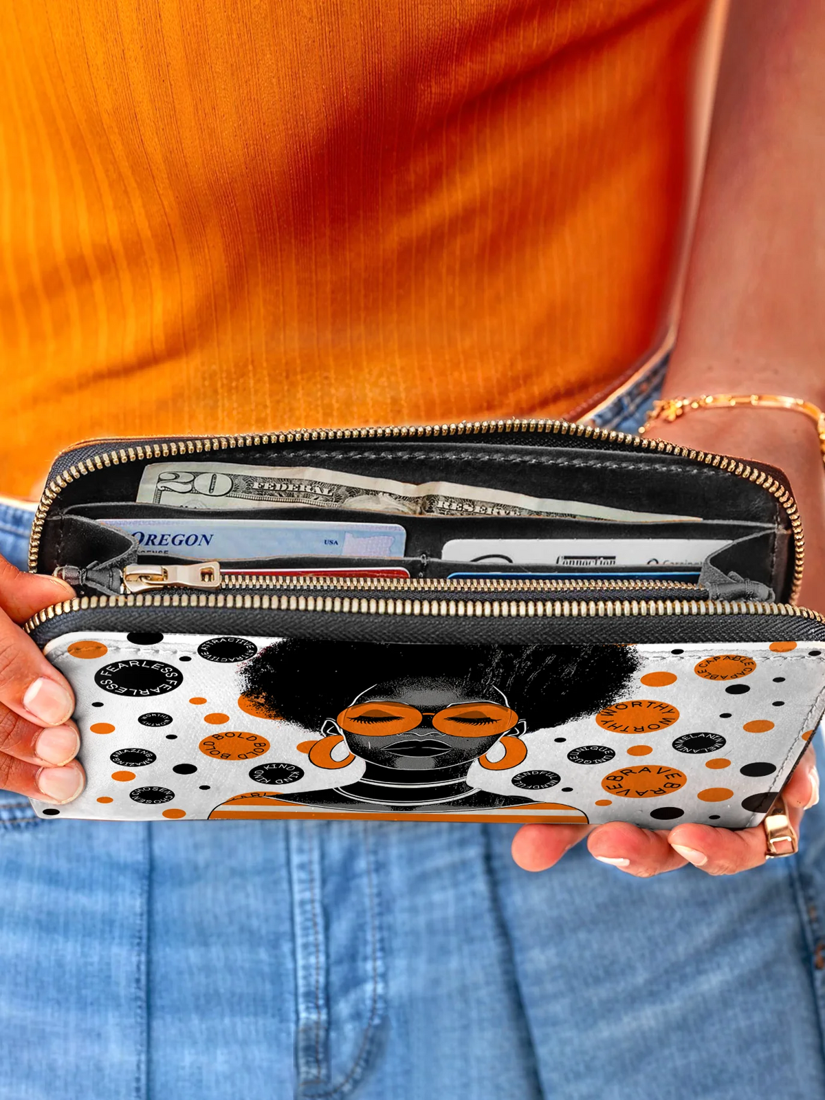 Afroyla "Fahari" Marshmallow Citrus Wallet