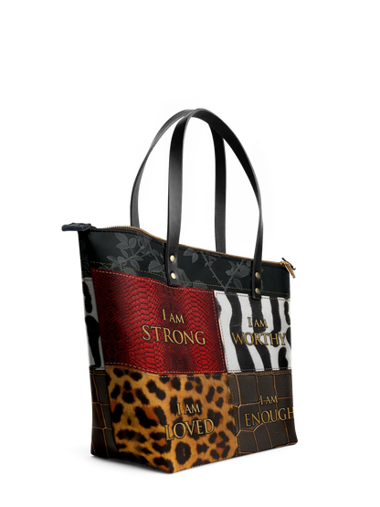 Afroyla "Kadia" Leather Tote Bag