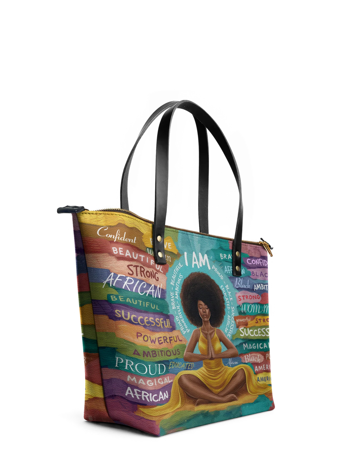 Afroyla "AfroEssence" Leather Tote Bag