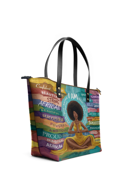 Afroyla "AfroEssence" Leather Tote Bag