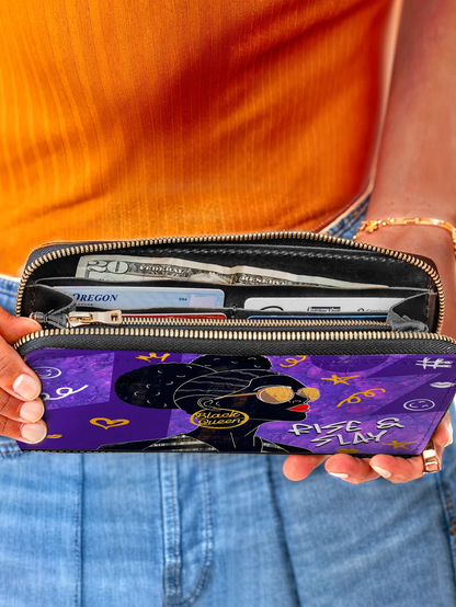 Afroyla "Sanaa" Purple Crayon Wallet