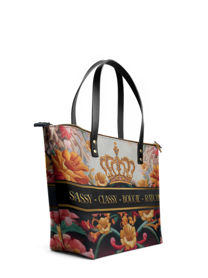 Afroyla "Naija Royale" Leather Tote Bag