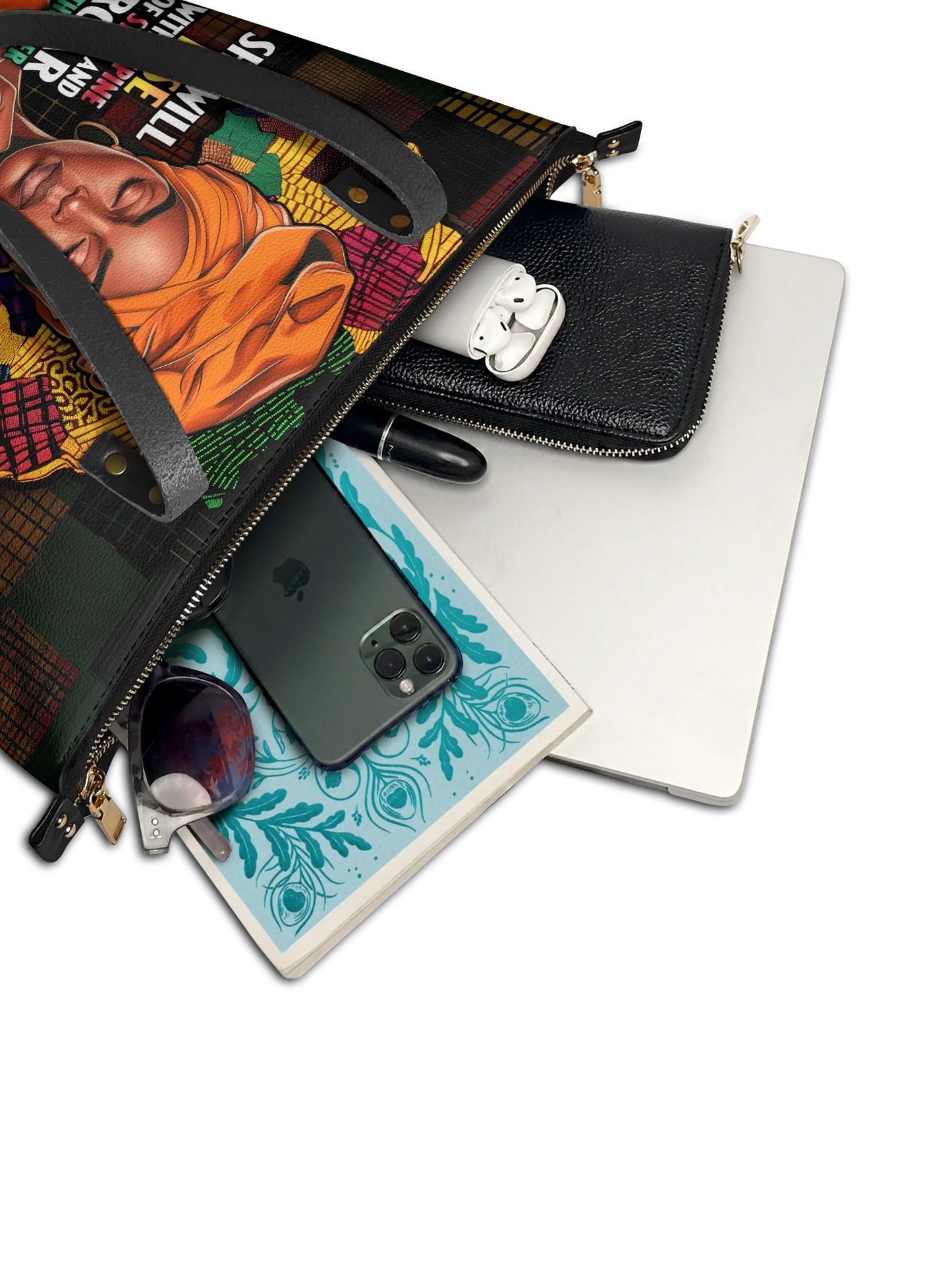 Afroyla "Thundara" Leather Tote Bag