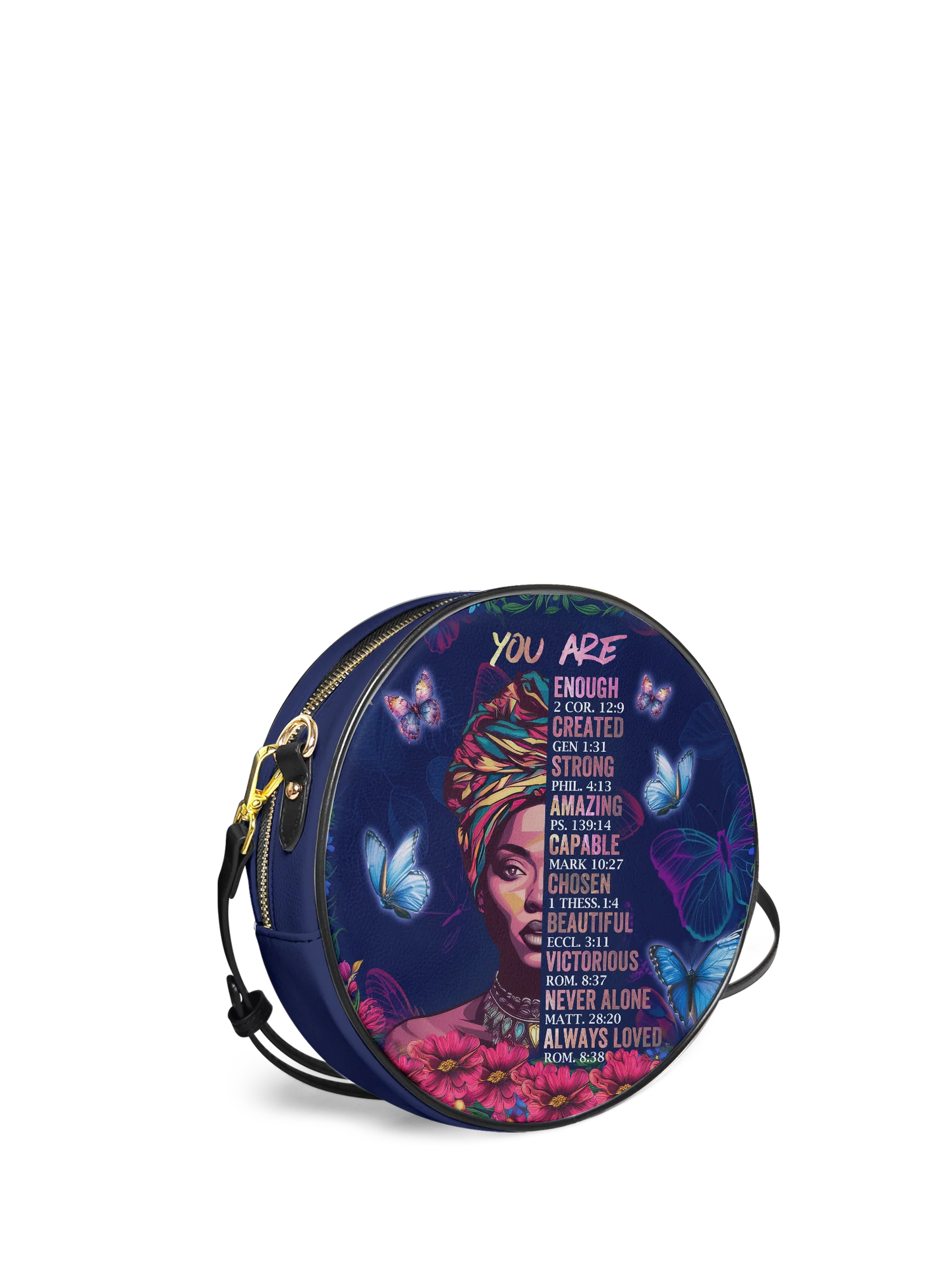 Afroyla "Imani" Blue Orchid Circle Crossbody Bag