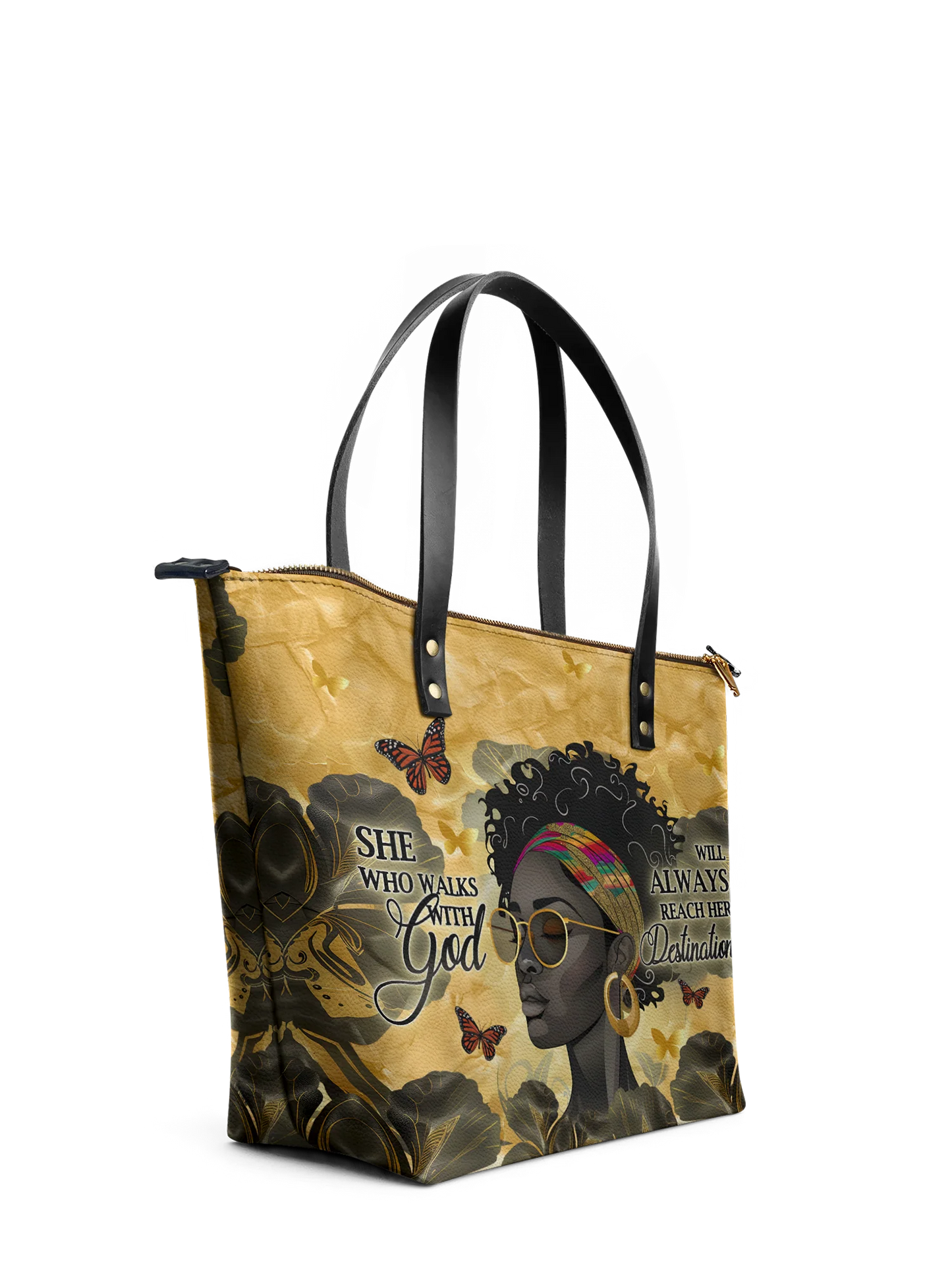 Afroyla "Njia" Leather Tote Bag