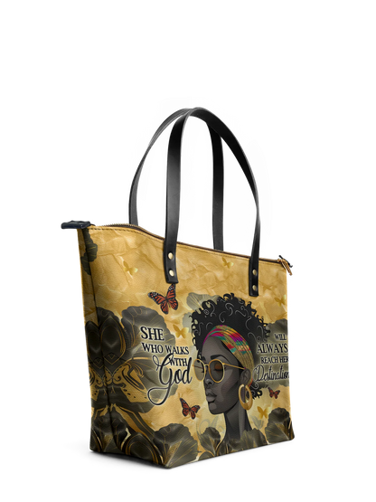 Afroyla "Njia" Leather Tote Bag