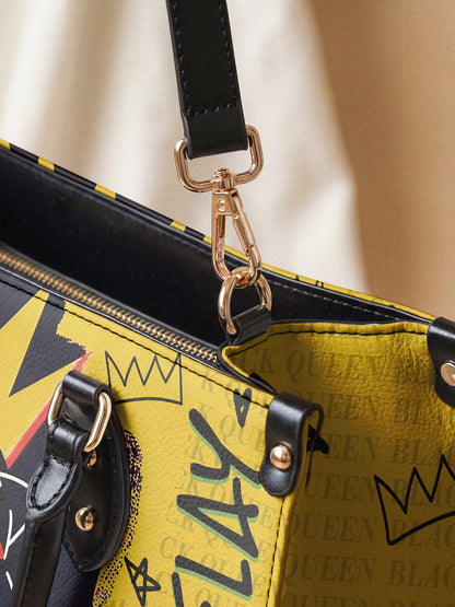 Afroyla "Aina" Lemon Zest Leather Handbag